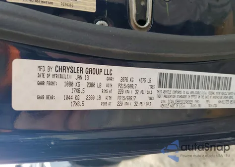 2013 Jeep Compass Sport from USA, damaged, VIN 1C4NJDBB3DD248329